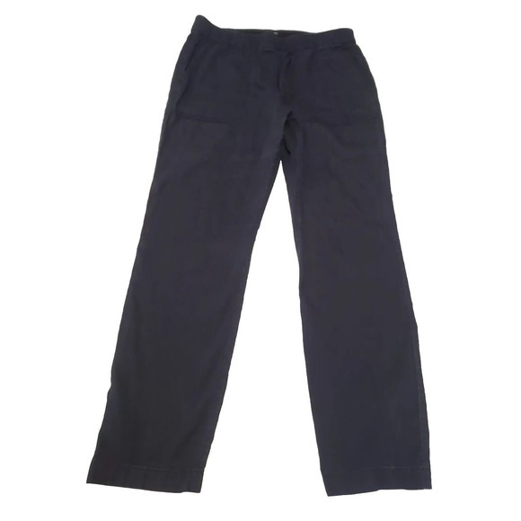 THEORY Northsound Linen Blend Joggers Pants Navy Blue Size 8 Retail $265 Crunch - Picture 1 of 12